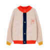 BOBO CHOSES - Strickjacke Struktur "COLOR BLOCK", ecru/multi