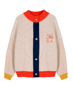 BOBO CHOSES - Strickjacke Struktur "COLOR BLOCK", ecru/multi