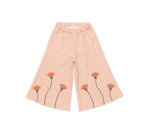 Donsje Amsterdam - Leinenhose "POPPY", cloudy rose, Biobaumwolle