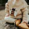Donsje Amsterdam - Pullover "VALENTHE BEE", Biscuit, Biobaumwolle