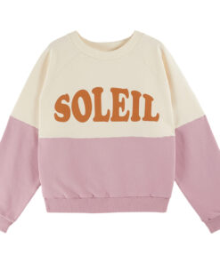 EMILE & IDA - Sweatshirt, 'SOLEIL', Colour-Block, Biobaumwolle