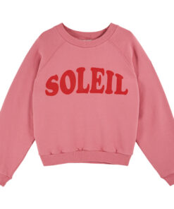 EMILE & IDA - Sweatshirt, 'SOLEIL', Himbeerrosa, Biobaumwolle