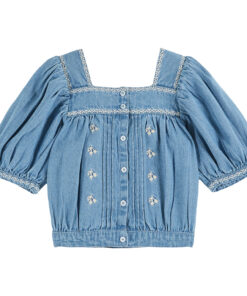 EMILE & IDA - Bluse, 'CHAMBRAY', denim light, Baumwolle