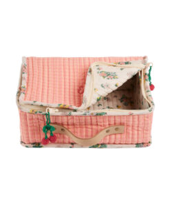 EMILE & IDA - kleiner Koffer, 'VALISE' , vichy pivoine, Baumwolle