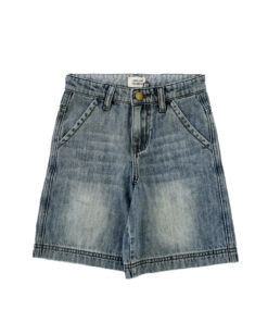 LongLiveTheQueen - Bermuda Jeans mit Glitzer, Blue Denim, Biobaumwolle