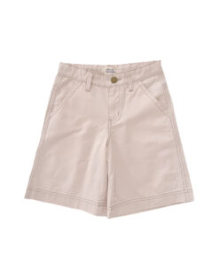 LongLiveTheQueen - Bermuda Jeans Canvas, White, Baumwolle