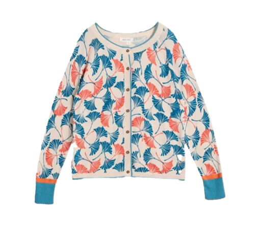 White Stuff - Strickjacke "LULU", bedruckt, natur print