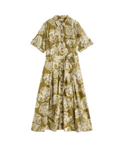 White Stuff - Kleid "TIFF", green pr, Leinenmischung