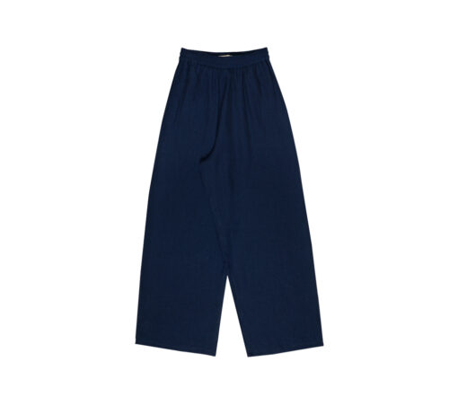 The New Society - Hose Palazzo "HERA", Dark Navy, Leinen – Bild 3