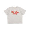 The New Society - Logo Print Tee 'IOS', grey, Bio Baumwolle