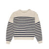 The New Society - Pullover "PYRGOS", Ecru/Navy Blue, Biobaumwolle