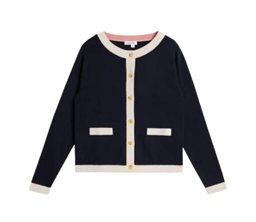 White Stuff - Strickjacke "Charlotte", Biobaumwolle, navy multi, Sommer