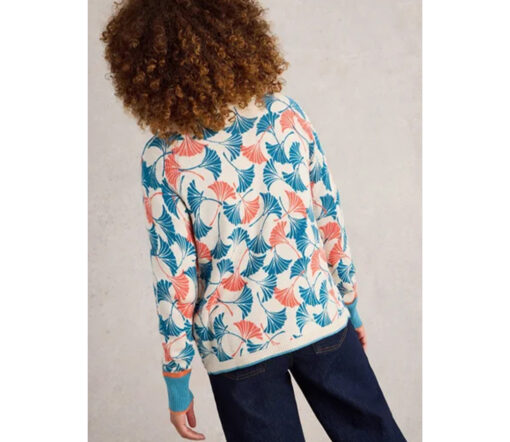 White Stuff - Strickjacke "LULU", bedruckt, natur print – Bild 3