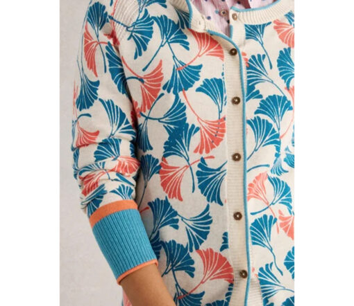 White Stuff - Strickjacke "LULU", bedruckt, natur print – Bild 4