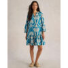 White Stuff - Kleid "OTTO" ,blue pr, Leinenmischung