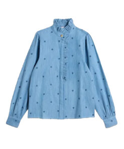 White Stuff - Bestickte Bluse ''PAULINE", denim mlt