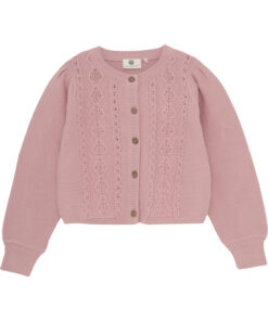 EN FANT - Cardigan, gestrickt, bridal rose, Bio-Baumwolle