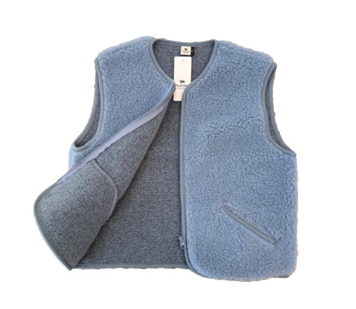 Alwero - Weste "POS" Adult, Biowolle, Icy Blue, ultra light – Bild 3