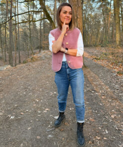 Alwero - Bodywarmer "PO" Adult, Biowolle, VENETIAN PINK, ultra light