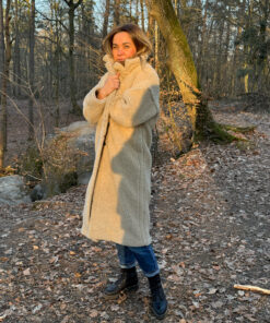 Alwero - Mantel "TEDDY MAX" Adult,  Sand Brown, Biowolle Ultra Light