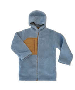 Alwero - Jacke "PATA" Adult mit Kapuze, ICY BLUE, Biowolle Ultra Light