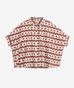 BOBO CHOSES - Shirt Oversized "GEOMETRIC", braun/weiß, Bio-Baumwolle