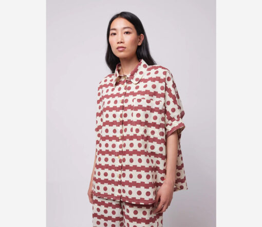 BOBO CHOSES - Shirt Oversized "GEOMETRIC", braun/weiß, Bio-Baumwolle – Bild 2