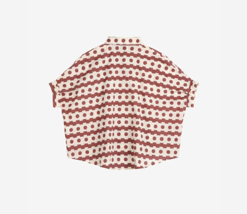 BOBO CHOSES - Shirt Oversized "GEOMETRIC", braun/weiß, Bio-Baumwolle – Bild 4