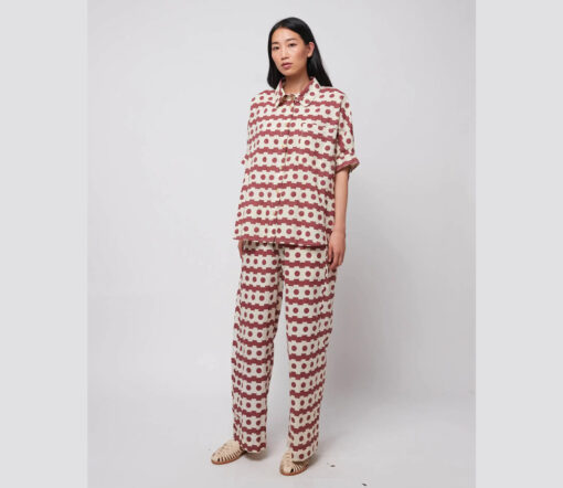 BOBO CHOSES - Shirt Oversized "GEOMETRIC", braun/weiß, Bio-Baumwolle – Bild 3