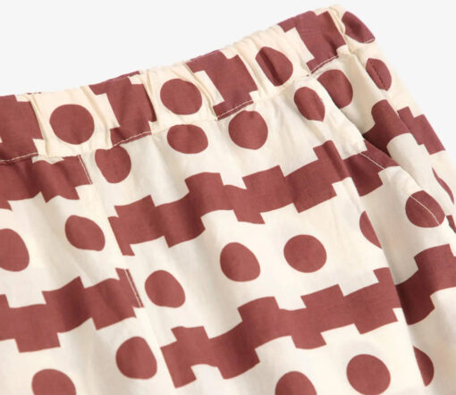 BOBO CHOSES - Hose "GEOMETRIC", braun/weiß, Biobaumwolle – Bild 4