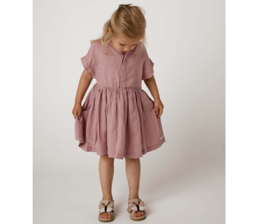 Donsje Amsterdam - Kleid "BYZOU", purple violet, Leinen – Bild 3