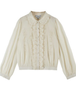 EMILE & IDA - Bluse, 'VINTAGE BRODEE', creme, Baumwolle