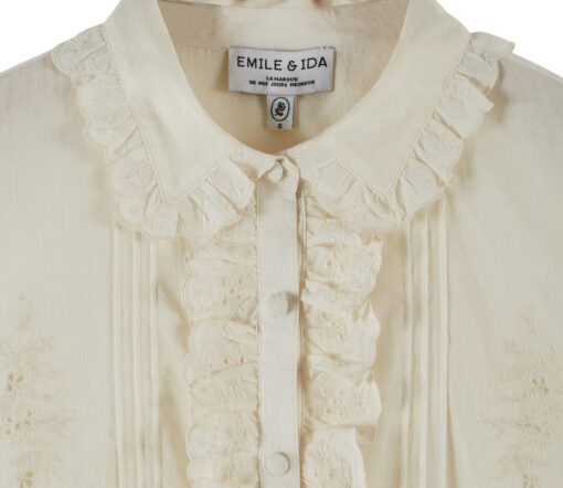 EMILE & IDA - Bluse, 'VINTAGE BRODEE', creme, Baumwolle – Bild 3