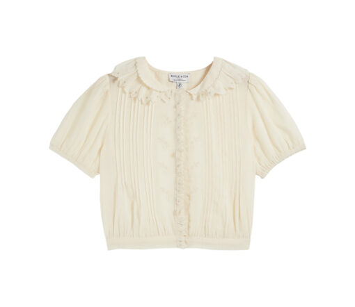 EMILE & IDA - bestickte Bluse, 'VINTAGE', ecru, Baumwolle