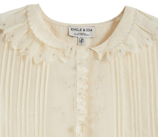 EMILE & IDA - bestickte Bluse, 'VINTAGE', ecru, Baumwolle – Bild 3