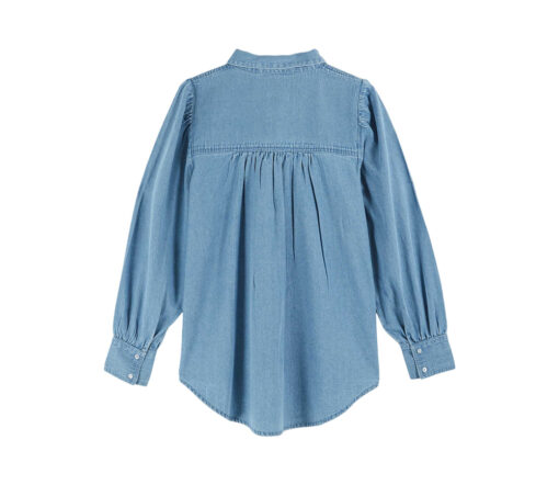 EMILE & IDA - Bluse, 'AMPLE', denim, Baumwolle – Bild 2
