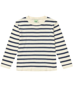 FUB - Longsleeve gestreift, ecru/dark navy, Bio Baumwolle
