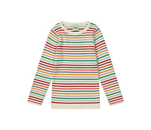 FUB - Longsleeve Rib, multi stripe, Biobaumwolle