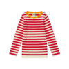 FUB - Longsleeve Rib, ecru/ruby red, Biobaumwolle