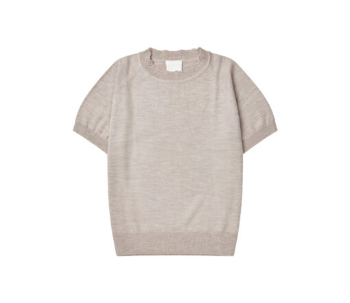 FUB - T-Shirt Women, Merinowolle ultra light, light beige melange