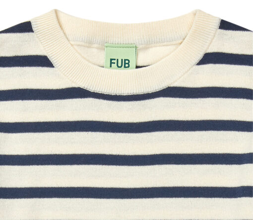 FUB - Longsleeve gestreift, ecru/dark navy, Bio Baumwolle – Bild 2