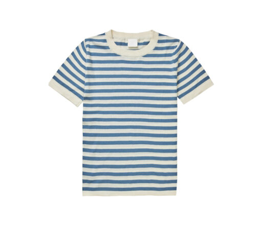 FUB - T-Shirt Women classic, ecru/indigo gestreift, Bio-Baumwolle