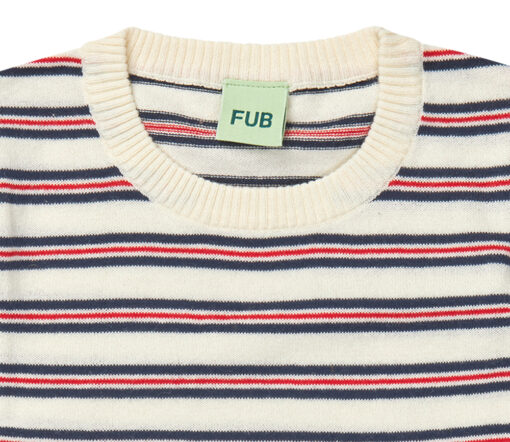FUB - T-Shirt stripes, ecru/dark navy, Biobaumwolle – Bild 4