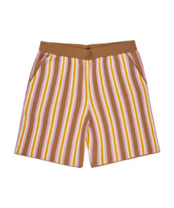 FUB - Shorts Women, gestreift caramel, Bio-Baumwolle