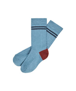 FUB - Socken gerippt, indigo, extra feine Bio Wolle