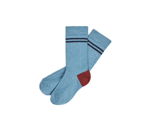 FUB - Socken gerippt, indigo, extra feine Bio Wolle