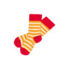 FUB - Socken gerippt, ruby red/sunflower, extra feine Bio Wolle