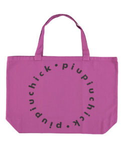PiuPiuChick - Tragetasche, groß, "XL LOGO", Canvas, Fuchsia