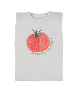 Sisters Department - T-Shirt, "TOMATO", Light Grey, Biobaumwolle