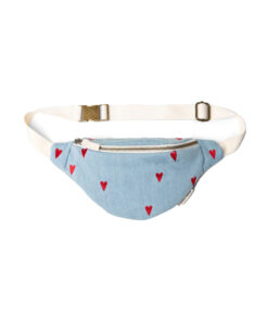 Studio Noos - Mini Bauchtasche "DENIM HEARTS", denim